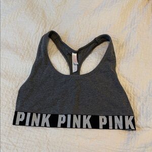 PINK Victoria's Secret Charcoal Sports Bra